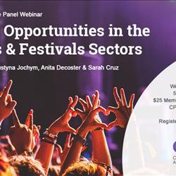 Webinar: Career Opportunities in Events &amp; Festivals Sectors